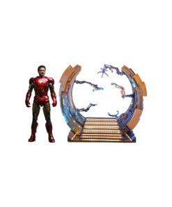 Marvel Los Vengadores Figura Movie Masterpiece Diecast 1/6 Iron Man Mark VI (2.0) with Suit-Up Gantry 32 cm