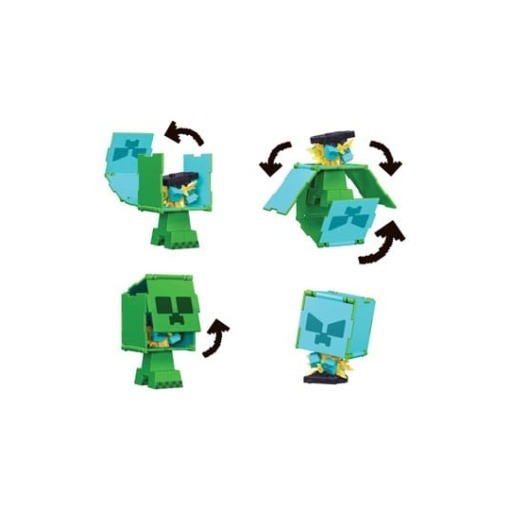 Minecraft Figura Flippin Creeper y Creeper cargado