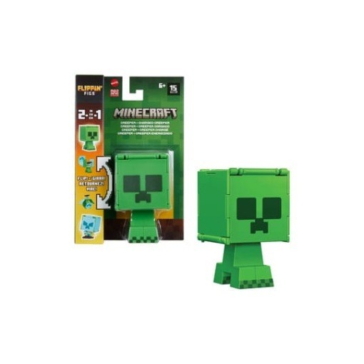 Minecraft Figura Flippin Creeper y Creeper cargado