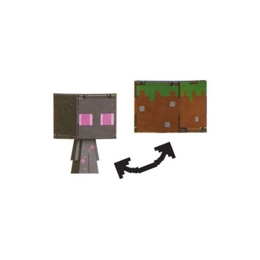 Minecraft Figura Flippin Enderman & bloque de cèsped