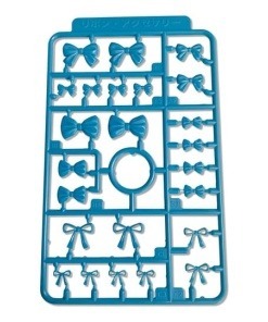 Original Character Plastic Model Kit Ribbon Accessary3 (Blue) 2 cm