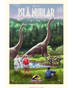 Parque Jurásico Litografia 30th Anniversary Edition Limited Isla Nublar Edition 42 x 30 cm