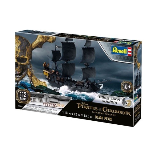 Piratas del Caribe La Venganza de Salazar Maqueta Easy-Click 1/150 Black Pearl 26 cm