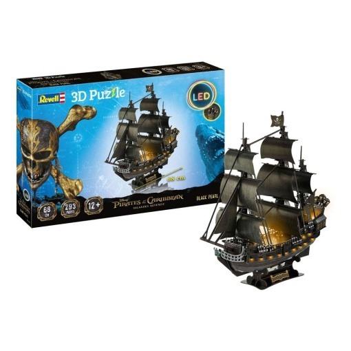 Piratas del Caribe: La venganza de Salazar Puzzle 3D Black Pearl LED Edition