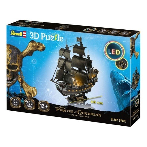 Piratas del Caribe: La venganza de Salazar Puzzle 3D Black Pearl LED Edition