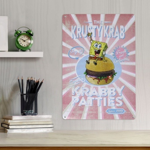 SpongeBob Placa de Chapa Krusty Krab