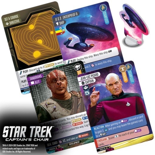 Star Trek: Captain's Chair Game Juego de Cartas *Edición Inglés*