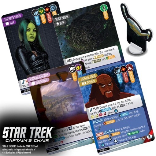 Star Trek: Captain's Chair Game Juego de Cartas *Edición Inglés*