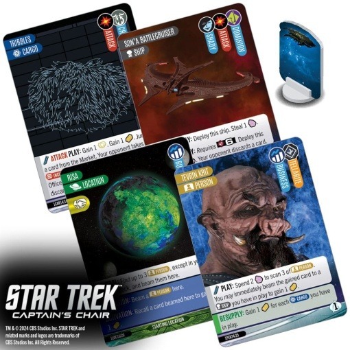 Star Trek: Captain's Chair Game Juego de Cartas *Edición Inglés*