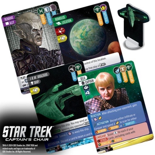 Star Trek: Captain's Chair Game Juego de Cartas *Edición Inglés*