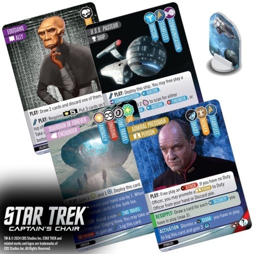 Star Trek: Captain's Chair Game Juego de Cartas *Edición Inglés*