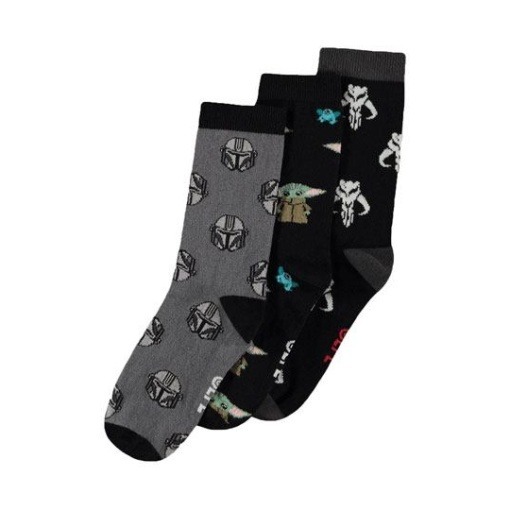 Star Wars: The Mandalorian Pack de 3 Pares de Calcetines Three Icons 39-42