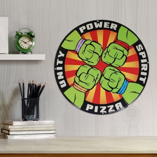 Teenage Mutant Ninja Turtles Placa de Chapa Pizza Power