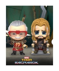 Thor: Ragnarok Minifiguras Cosbaby (S) Stan Lee & Thor 10 cm