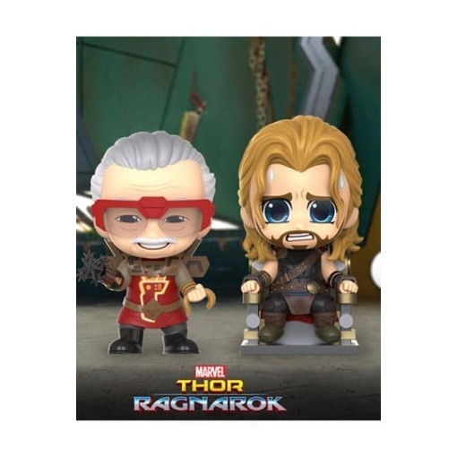 Thor: Ragnarok Minifiguras Cosbaby (S) Stan Lee & Thor 10 cm