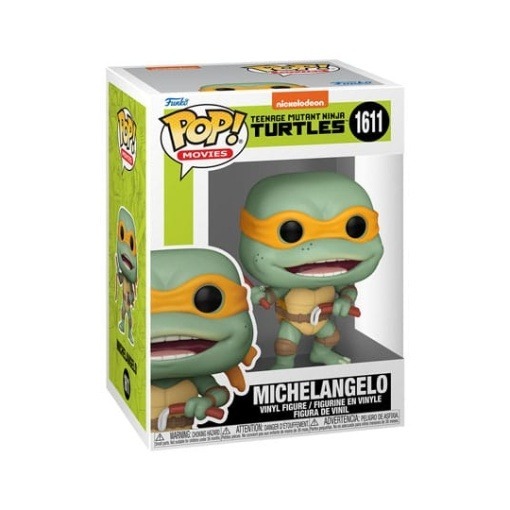 Tortugas Ninja POP! Movies Vinyl Figura Michelangelo Sausage Link Nunchucks 9 cm