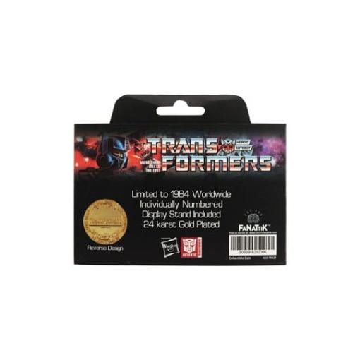 Transformers Moneda 40th Anniversary 24k Gold Plated Edition 4 cm