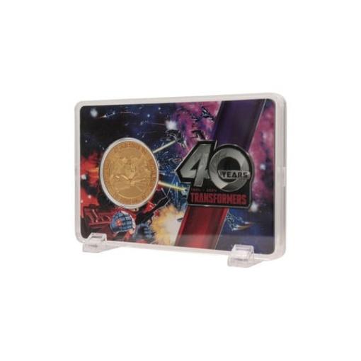 Transformers Moneda 40th Anniversary 24k Gold Plated Edition 4 cm