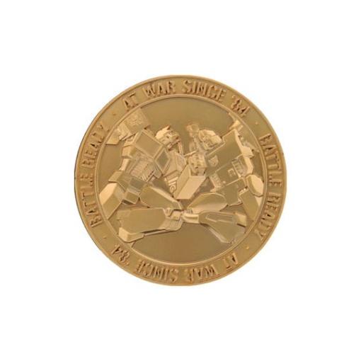 Transformers Moneda 40th Anniversary 24k Gold Plated Edition 4 cm