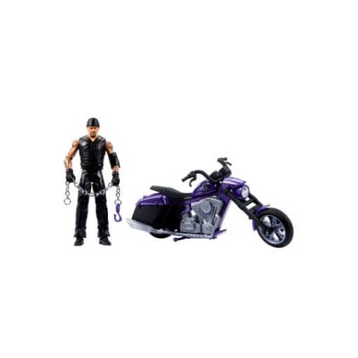 WWE Wrekkin' Vehículo Big Evil Slamcycle con Figura Undertaker 15 cm