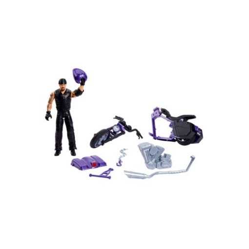 WWE Wrekkin' Vehículo Big Evil Slamcycle con Figura Undertaker 15 cm