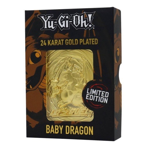 Yu-Gi-Oh! Réplica Card Baby Dragon (bañado en oro)