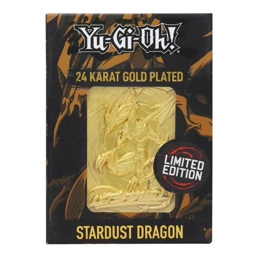 Yu-Gi-Oh! Réplica Card Stardust Dragon (bañado en oro)