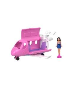 Barbie Mini BarbieLand Muñeca & Avión 4 cm