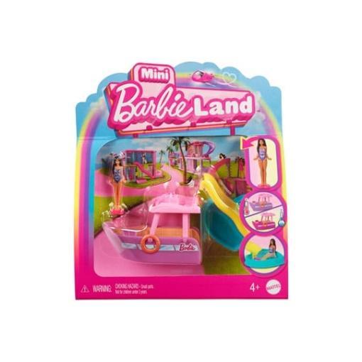 Barbie Mini BarbieLand Muñeca & Dream Boat de Barbie 4 cm