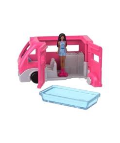 Barbie Mini BarbieLand Muñeca & DreamCamper de Barbie 4 cm