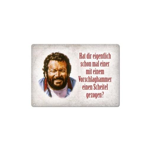 Bud Spencer Placa de Chapa Vorschlaghammer 10 x 15 cm