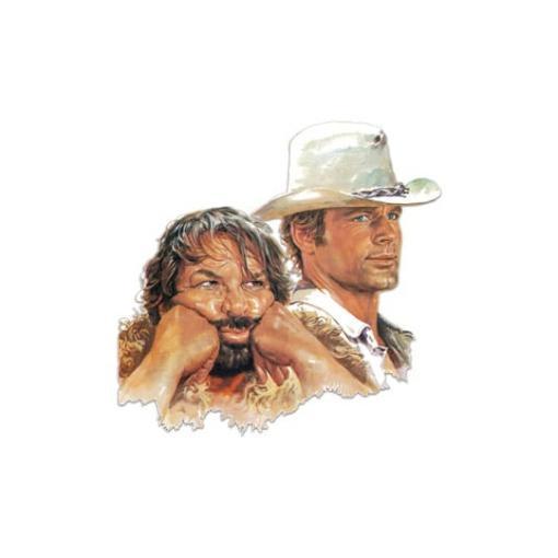 Bud Spencer & Terence Hill Placa de Chapa 3D Bud & Terence 45 x 45 cm