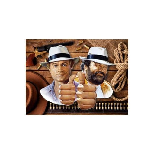 Bud Spencer & Terence Hill Placa de Chapa 3D Hill + Spencer 45 x 45 cm