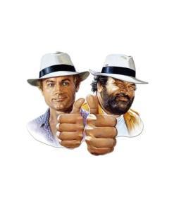 Bud Spencer & Terence Hill Placa de Chapa 3D Hill + Spencer 45 x 45 cm