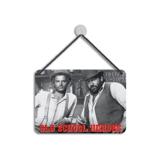 Bud Spencer & Terence Hill Placa de Chapa Old School Heroes 16