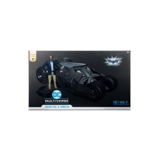 DC Multiverse Vehículo Tumbler with Lucuis Fox (The Dark Knight) (Gold Label)