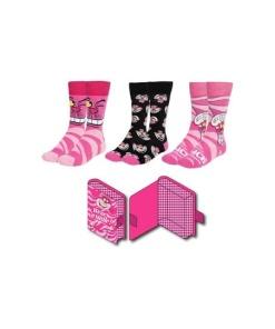 Disney Pack de 3 Pares de calcetines Alicia en el Pais de las Maravillas Gato de Cheshire 36-43