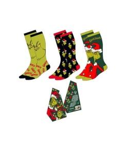 El Grinch Pack de 3 Pares de calcetines 38-45