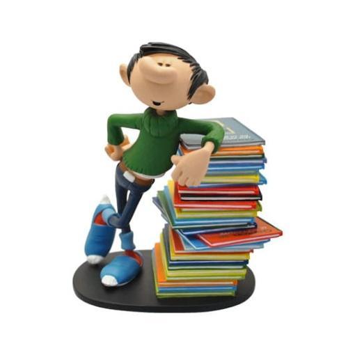 Gaston Statuette Gaston Stack of Comics 16 cm