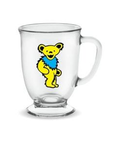 Grateful Dead: Yellow Dancing Bear 16oz Glass Cafe Mug