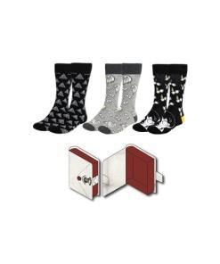 Harry Potter Pack de 3 Pares de calcetines 38-45