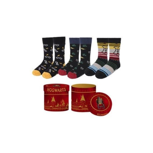 Harry Potter Pack de 3 Pares de calcetines Hogwarts  38-45