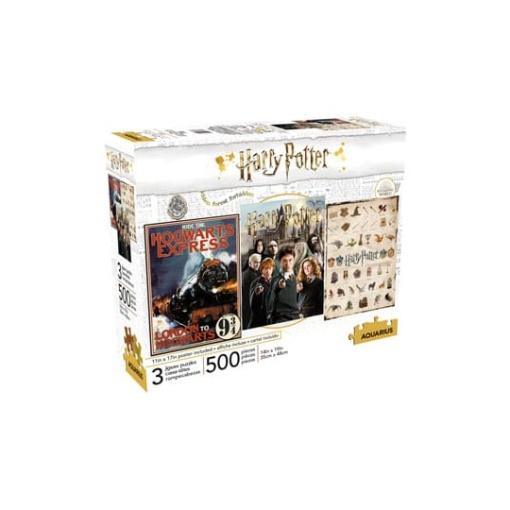 Harry Potter Pck de 3 Puzzle Movie Poster (500 piezas)