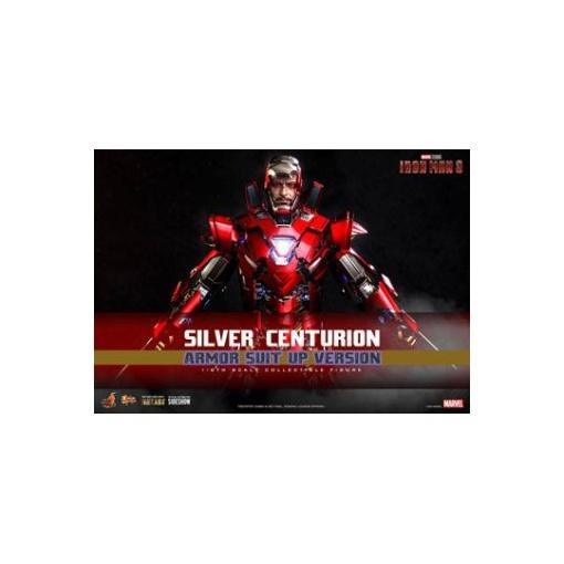 Iron Man 3 Figura Movie Masterpiece 1/6 Silver Centurion (Armor Suit Up Version) 32 cm