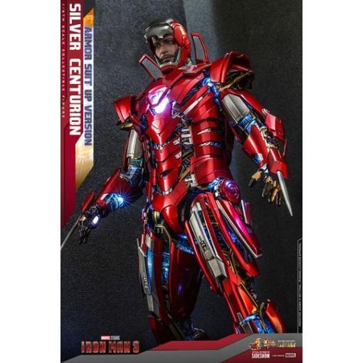 Iron Man 3 Figura Movie Masterpiece 1/6 Silver Centurion (Armor Suit Up Version) 32 cm