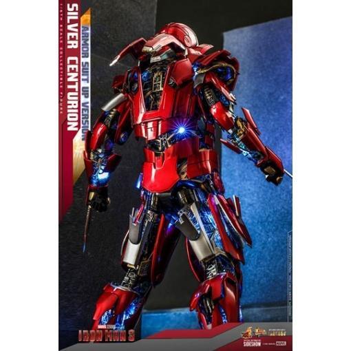 Iron Man 3 Figura Movie Masterpiece 1/6 Silver Centurion (Armor Suit Up Version) 32 cm