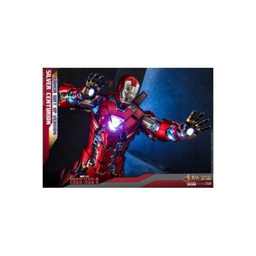 Iron Man 3 Figura Movie Masterpiece 1/6 Silver Centurion (Armor Suit Up Version) 32 cm