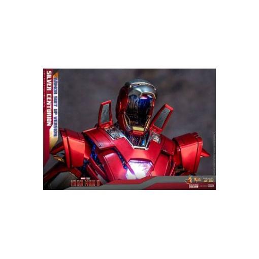 Iron Man 3 Figura Movie Masterpiece 1/6 Silver Centurion (Armor Suit Up Version) 32 cm