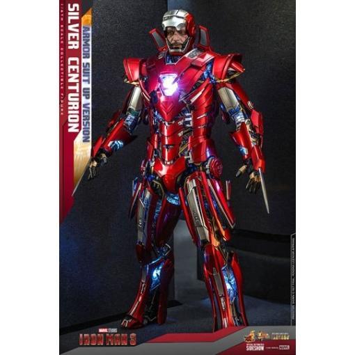 Iron Man 3 Figura Movie Masterpiece 1/6 Silver Centurion (Armor Suit Up Version) 32 cm