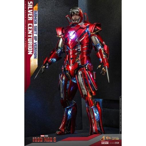 Iron Man 3 Figura Movie Masterpiece 1/6 Silver Centurion (Armor Suit Up Version) 32 cm